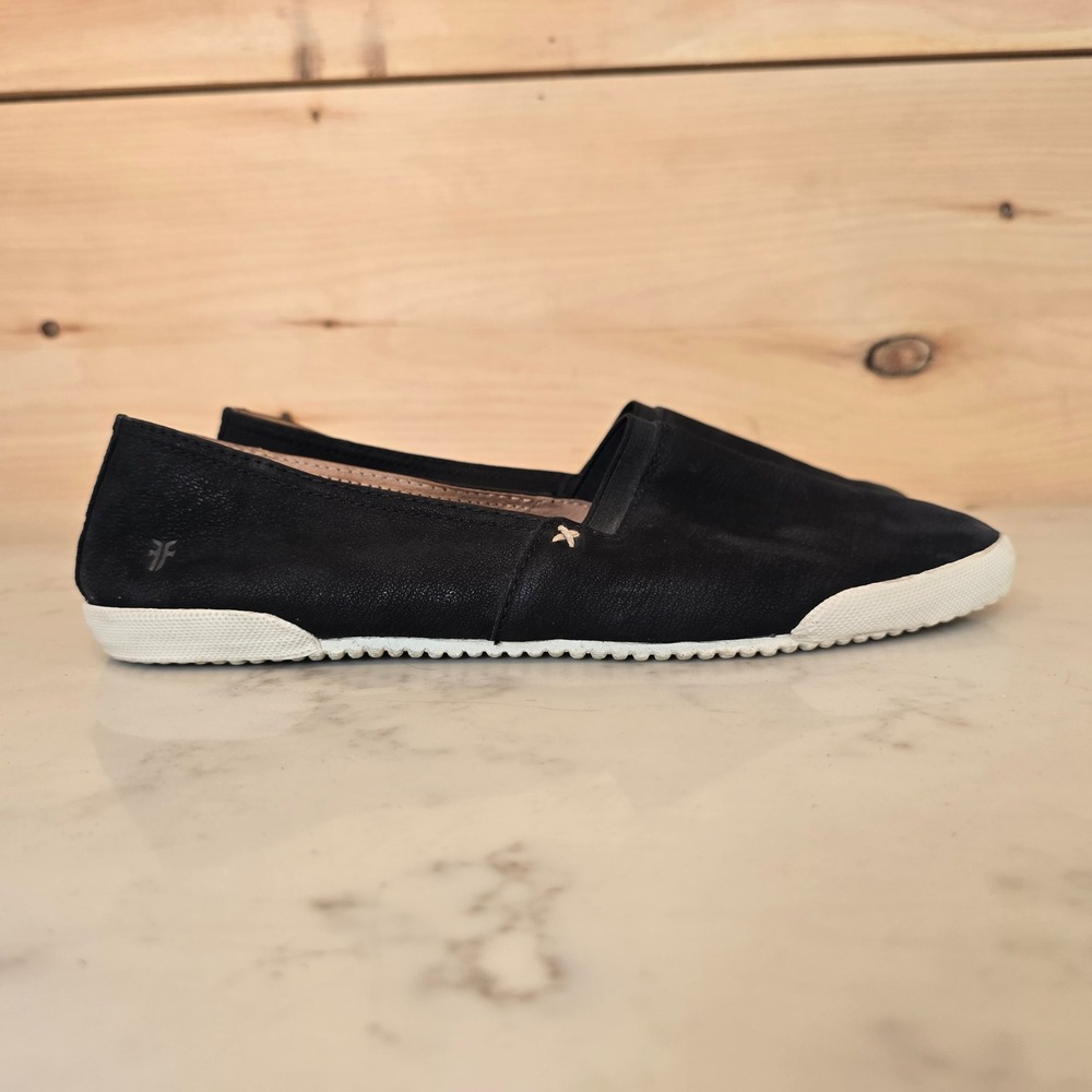 Frye Loafer Flat Shoes Melanie Slip On Womens 11 Black Leather